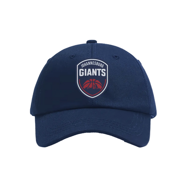Blue cap with Johannesburg Giants logo on a white background